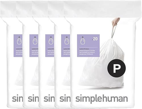 Simplehuman Code P Custom Fit Liners With Quick Dispense Packs In White