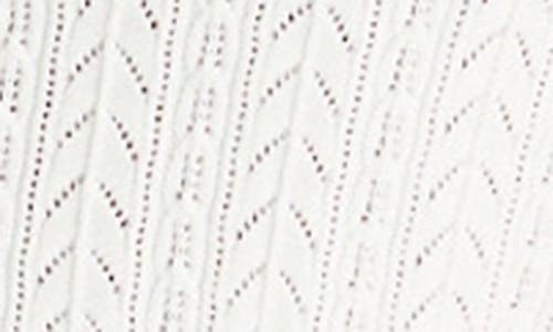 Madewell Ruffle-trim Pointelle Cardigan In White