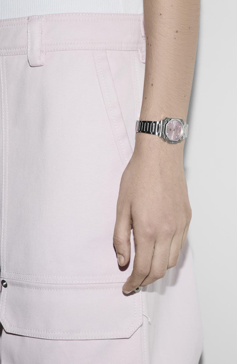 Gucci G-Flat XL Bracelet Watch, 24mm, Alternate, color, Steel