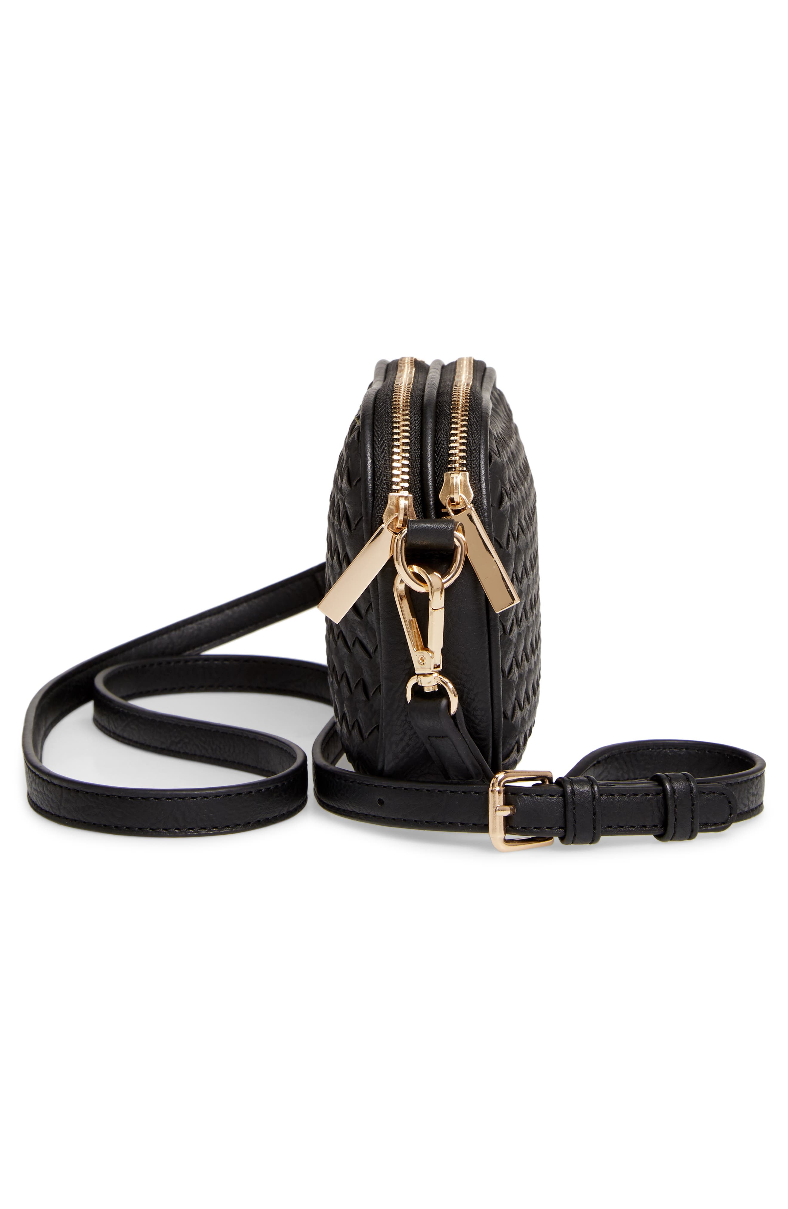 Mali + Lili Ava Woven Vegan Leather Crossbody Bag, Alternate, color, 