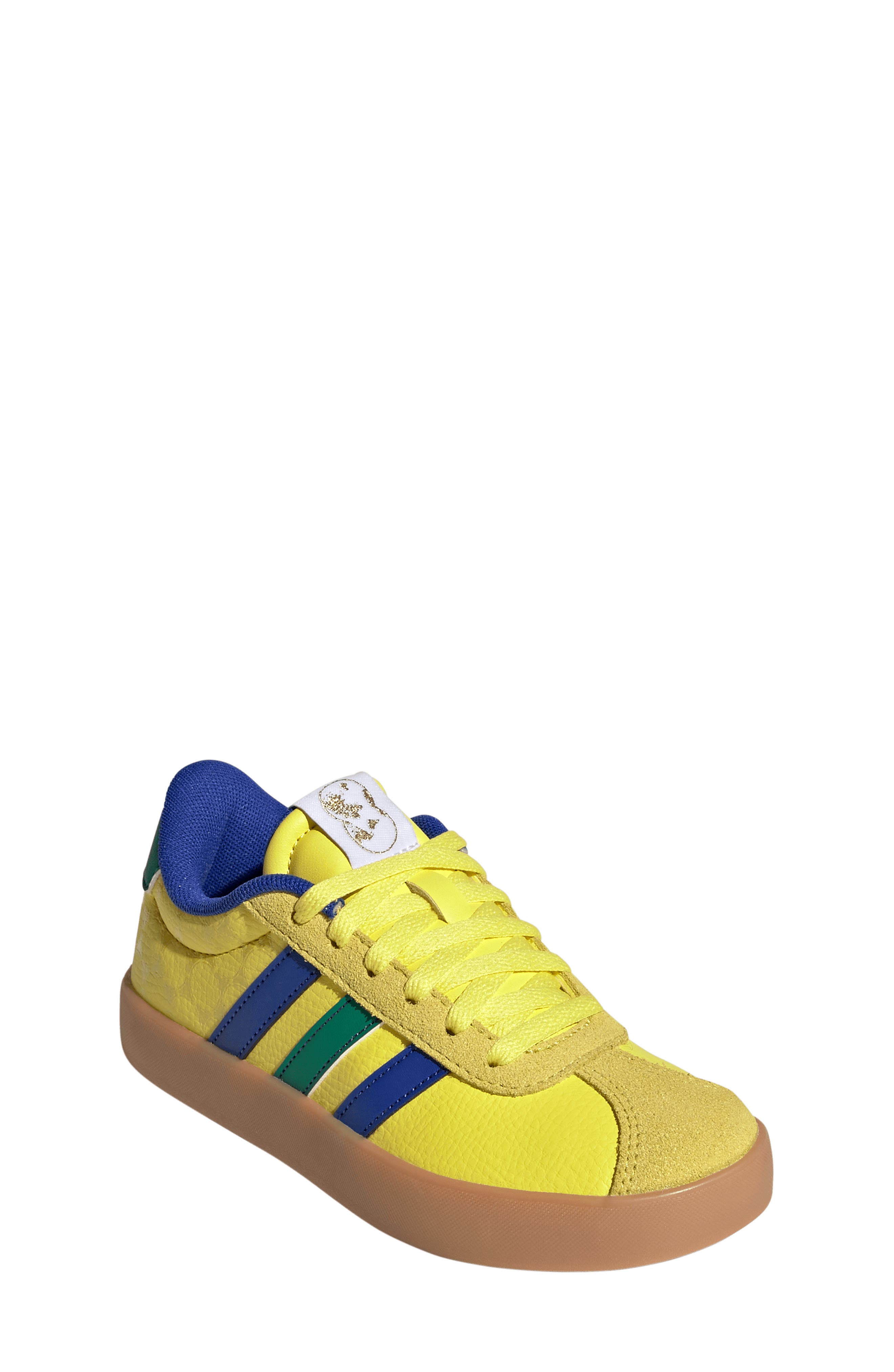 adidas Kids' VL Court 3.0 Sneaker, Main, color, Bright Yellow/ Blue/ Green