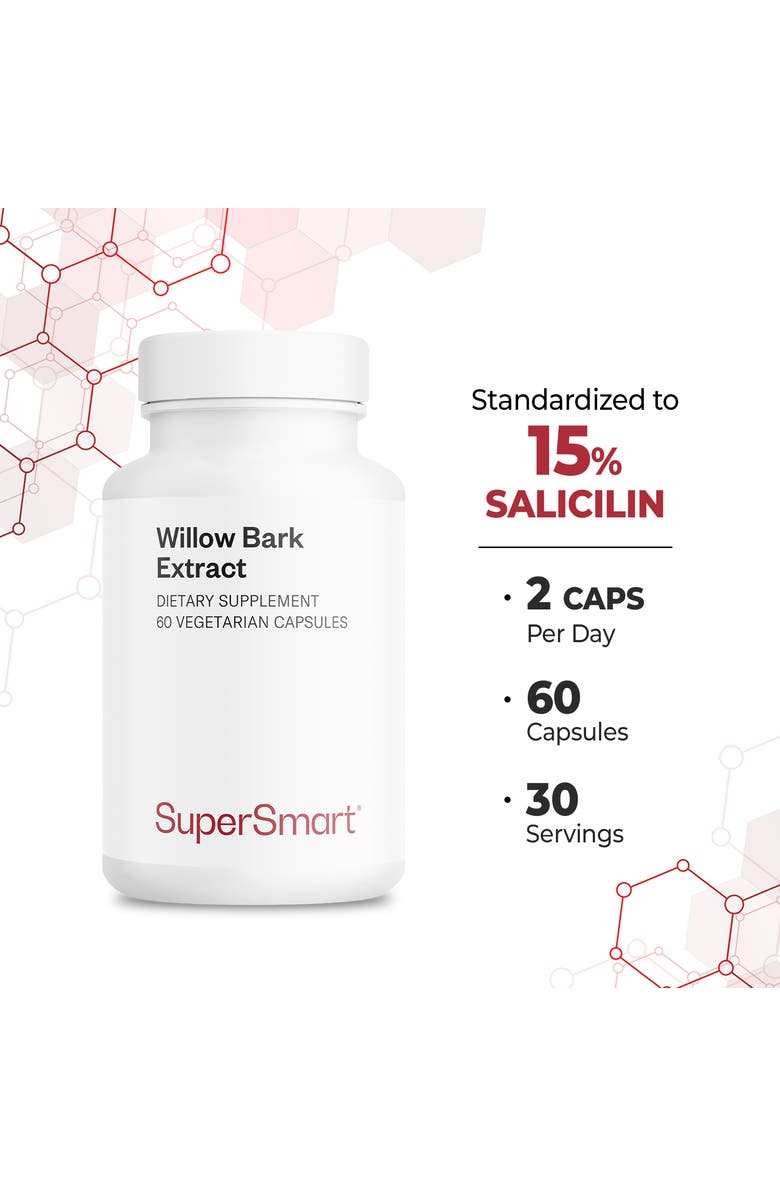 SuperSmart Willow Bark Extract 530mg, Alternate, color, 