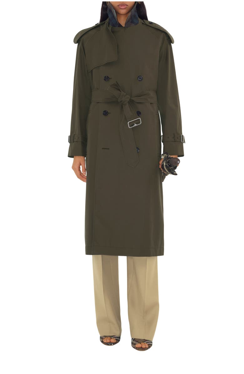 Burberry Long Gabardine Castleford Trench Coat, Main, color, 