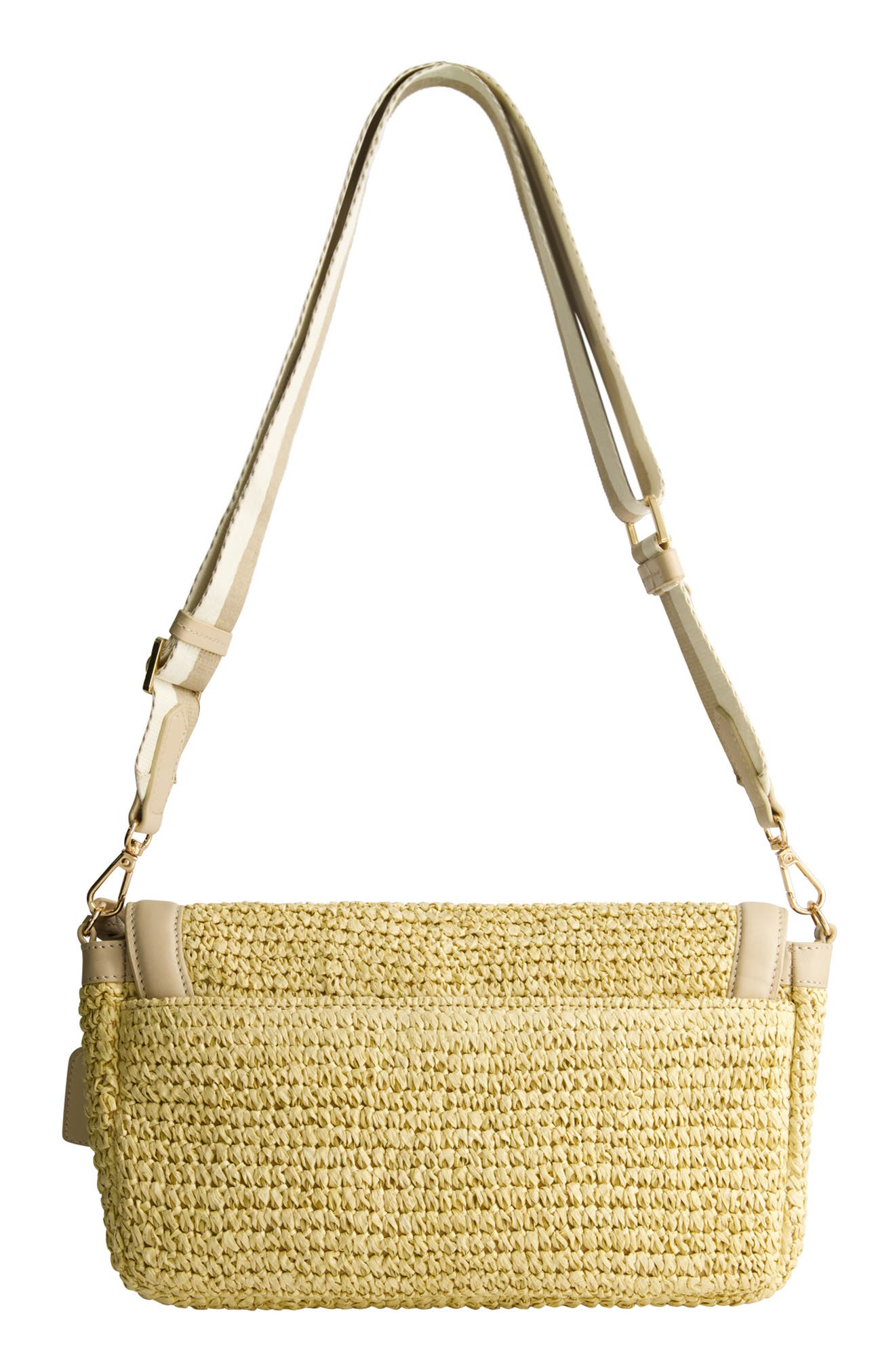 Soft Straw Long Flap Crossbody, Alternate, color, TAN