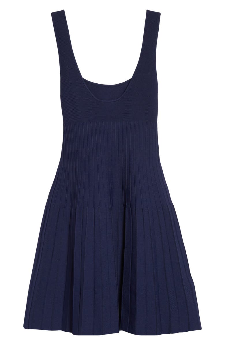 STAUD Ellison Pleated Minidress, Alternate, color, Navy