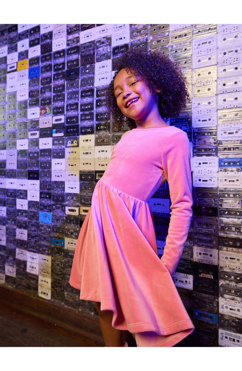 Tea Collection Velour Ballet Dress, Alternate, color, Mauveglow