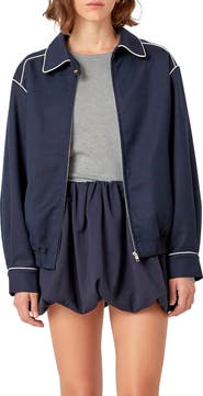 English Factory Contrast Piping Jacket
