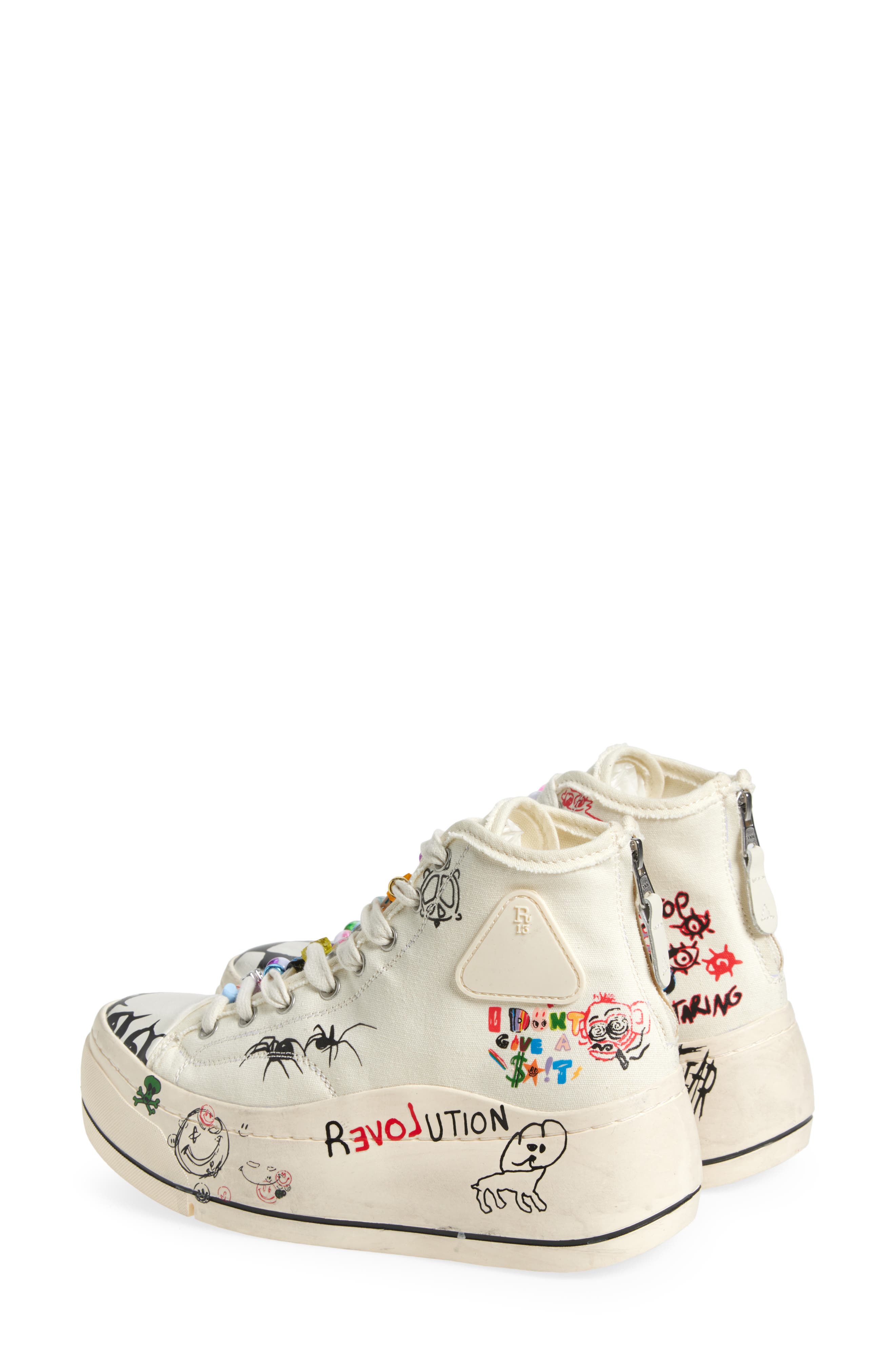 R13 Kurt High Top Platform Sneaker, Alternate, color, 