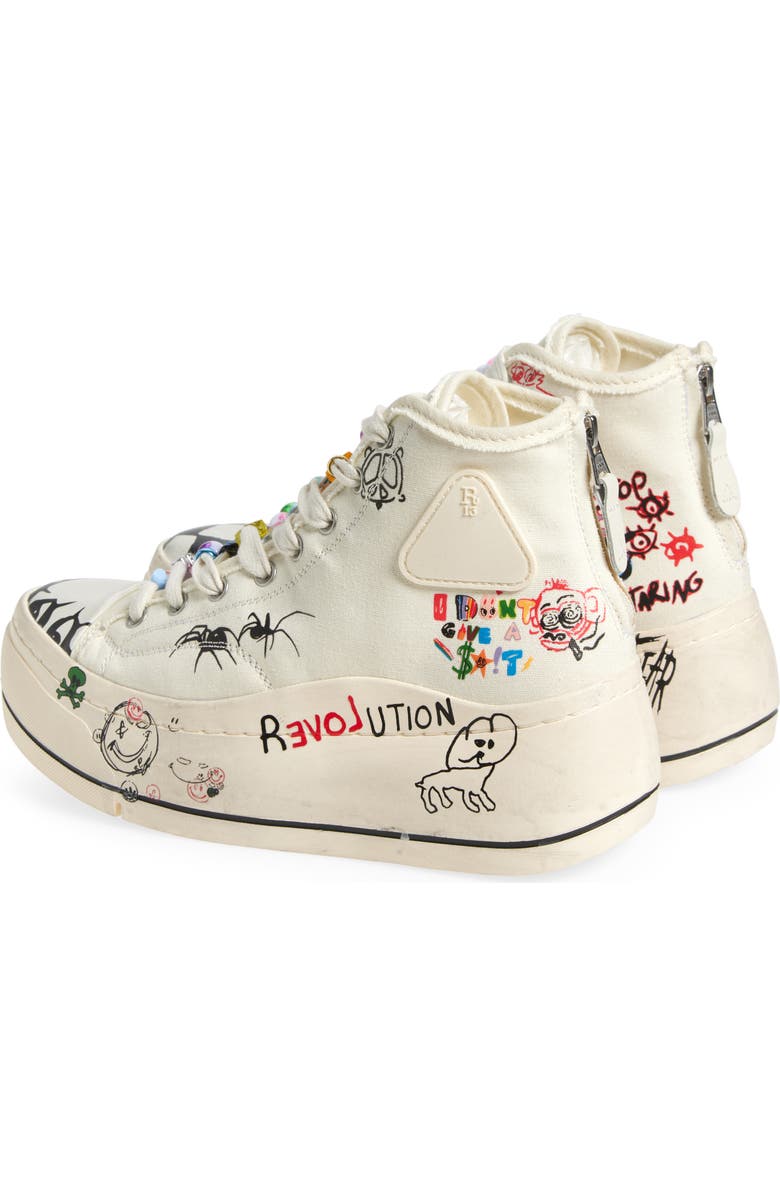R13 Kurt High Top Platform Sneaker, Alternate, color,