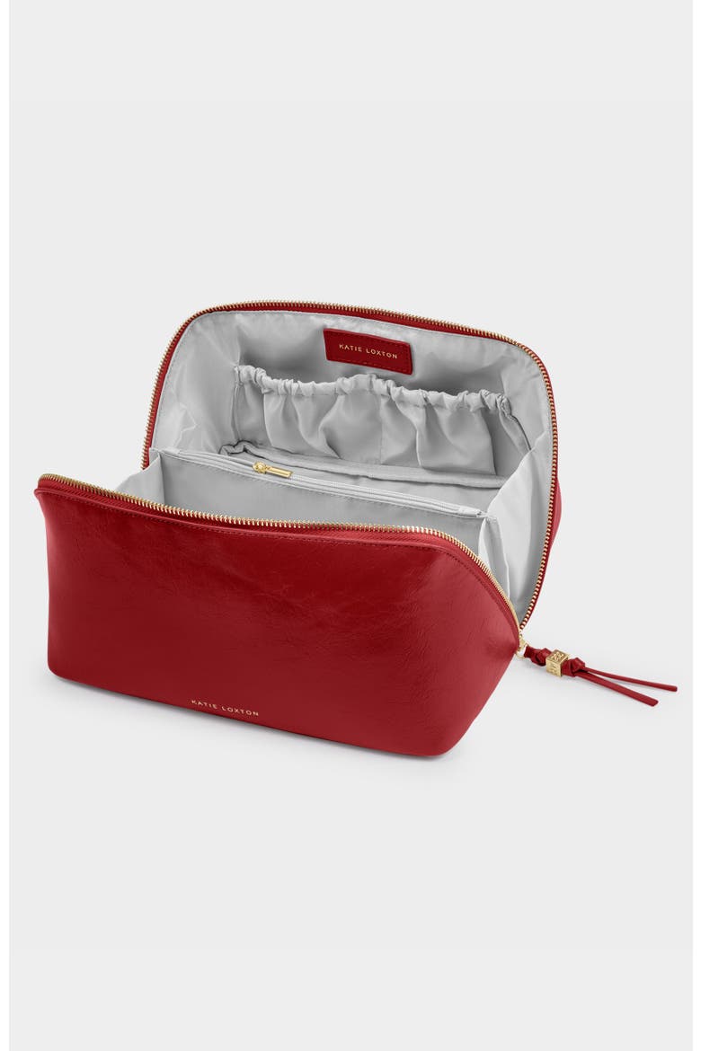 Soho Large Make Up / Wash Bag, Alternate, color, Crimson Patent Crackle
