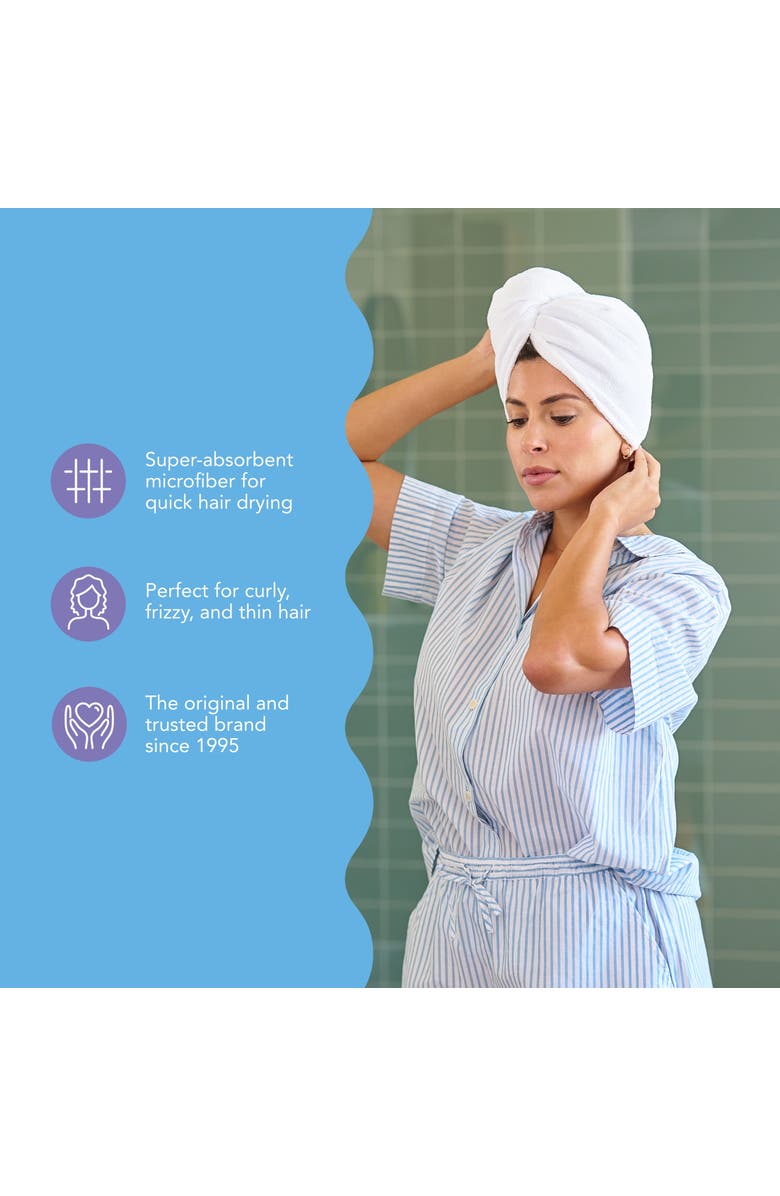 TURBIE TWIST 2 Pack Microfiber Hair Towel Wraps for Straight, Wavy, Curly Hair, Alternate, color, Orangeade