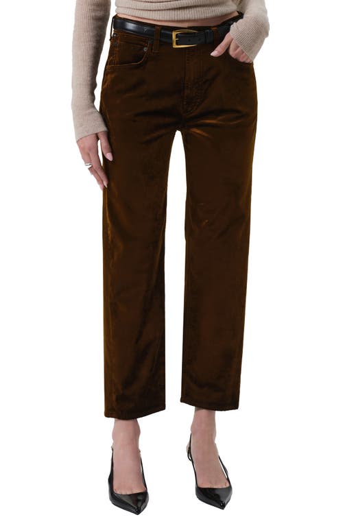Citizen Of Humanity Citizens Of Humanity Delfina High Rise Straight Leg Jeans In Golden In Brown