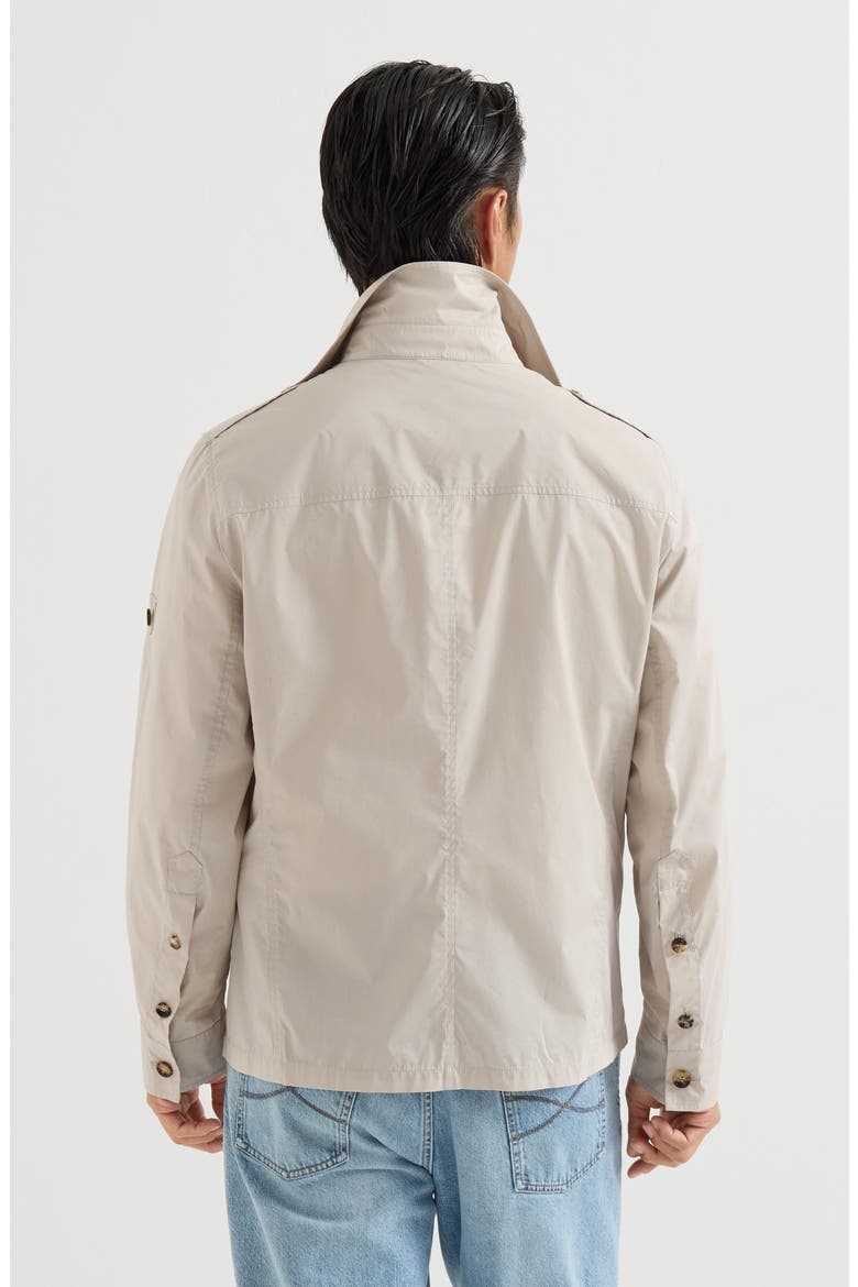 Lightweight water-resistant techno cotton unlined safari jacket, Alternate, color, Panama