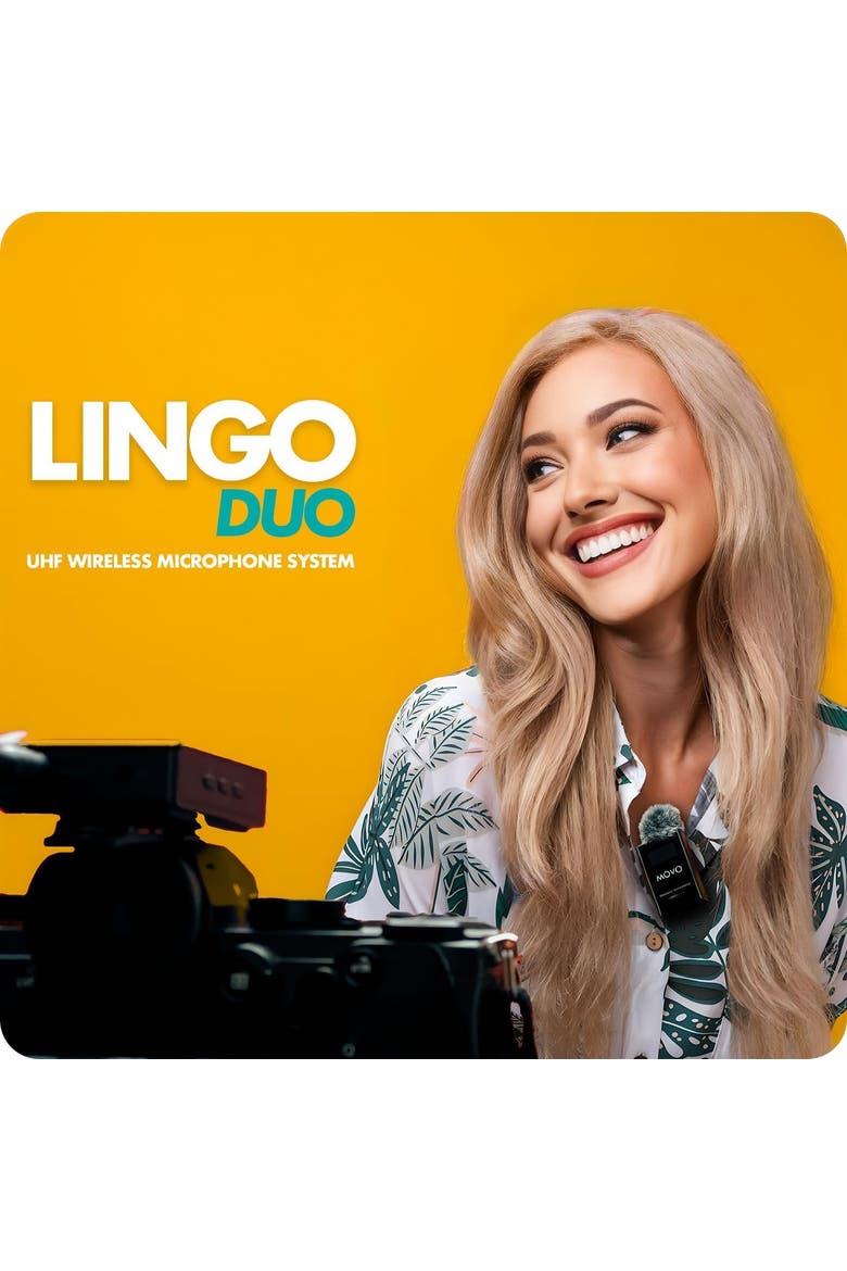 Lingo-Duo Wireless Lavalier Mic System for DSLR Cameras and Smartphones, Alternate, color, Black