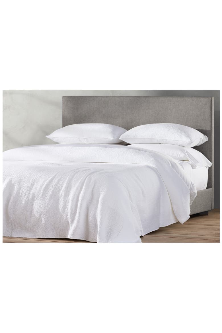 Cascade Matelassé Organic Cotton Sham, Alternate, color, ALPINE WHITE