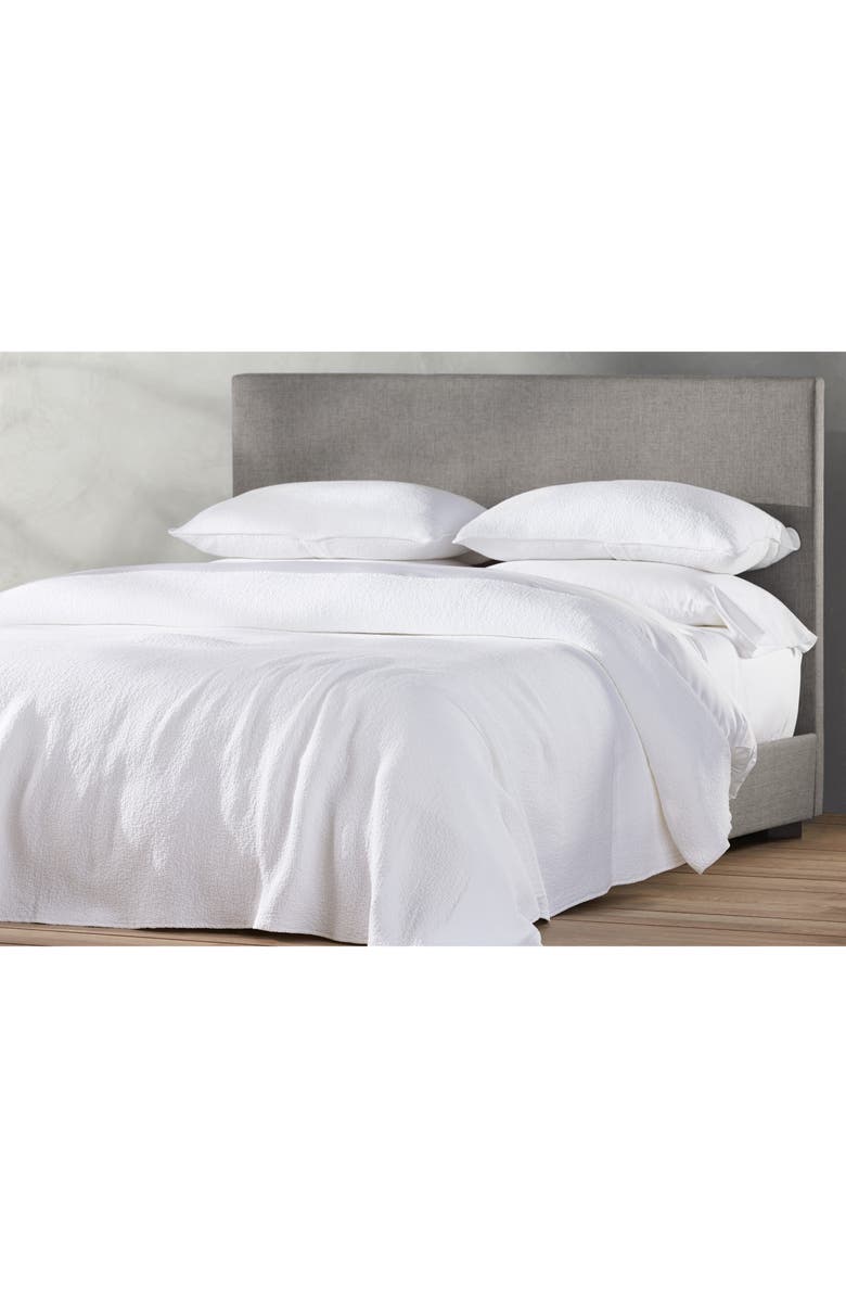 Coyuchi Cascade Matelassé Organic Cotton Sham, Alternate, color, Alpine White