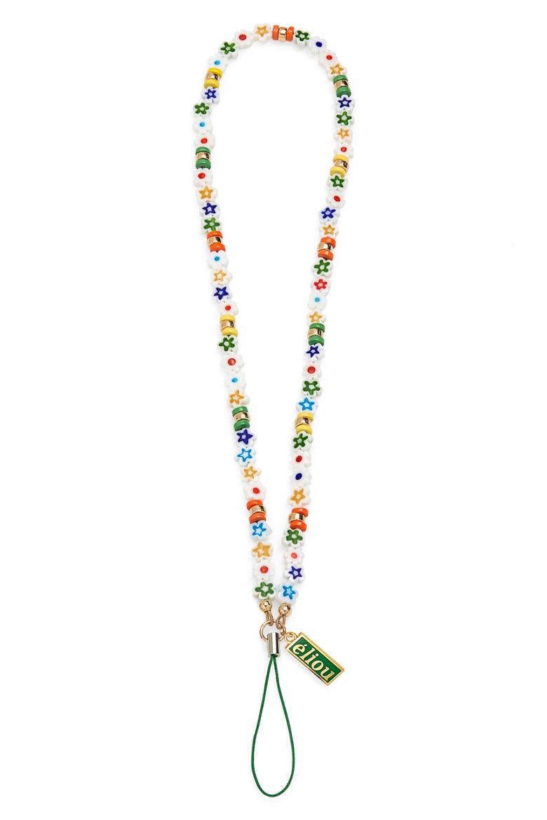 Tash Millefiori Bead Phone Leash, Main, color, MULTI