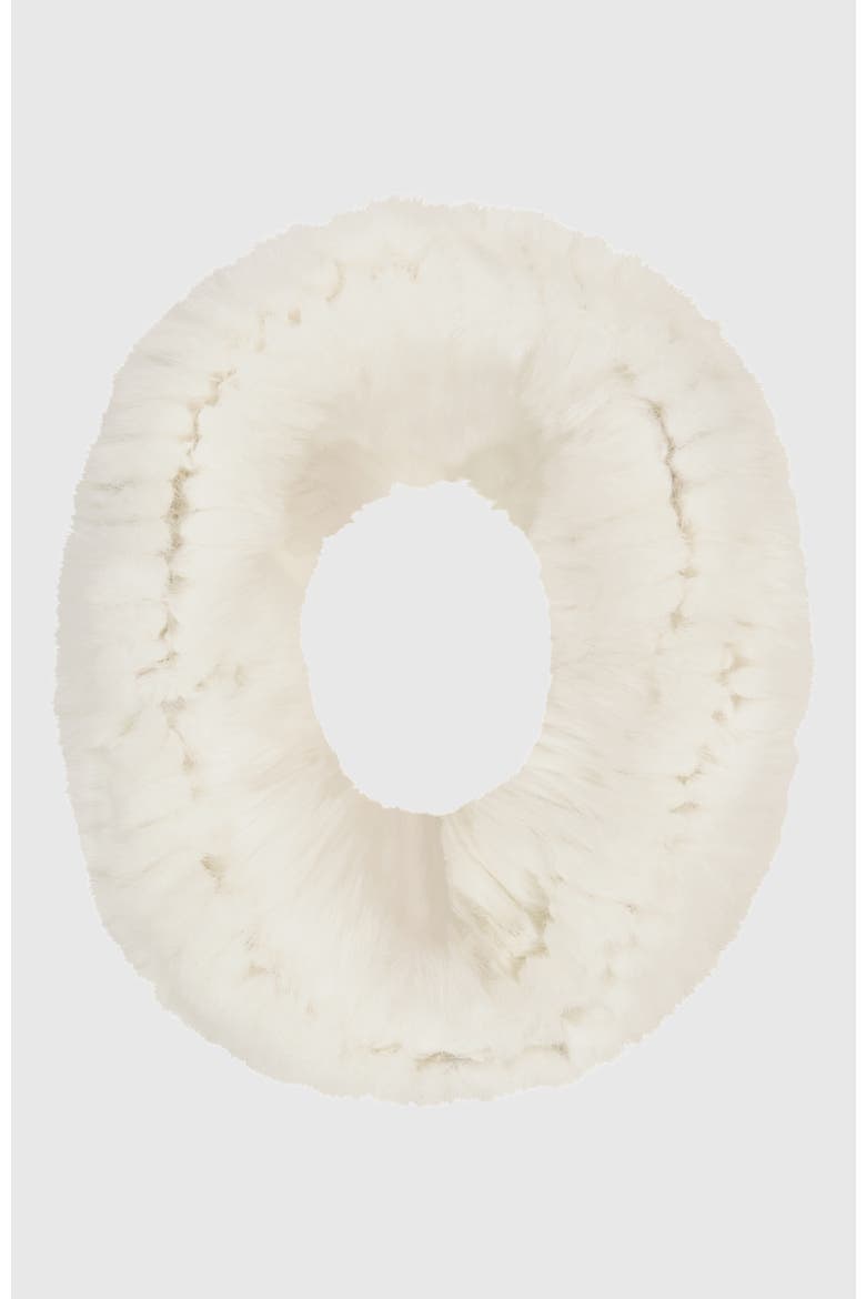 Fur-Free Rex Rabbit (Faux Fur) Knit Cowl, Alternate, color, WHITE