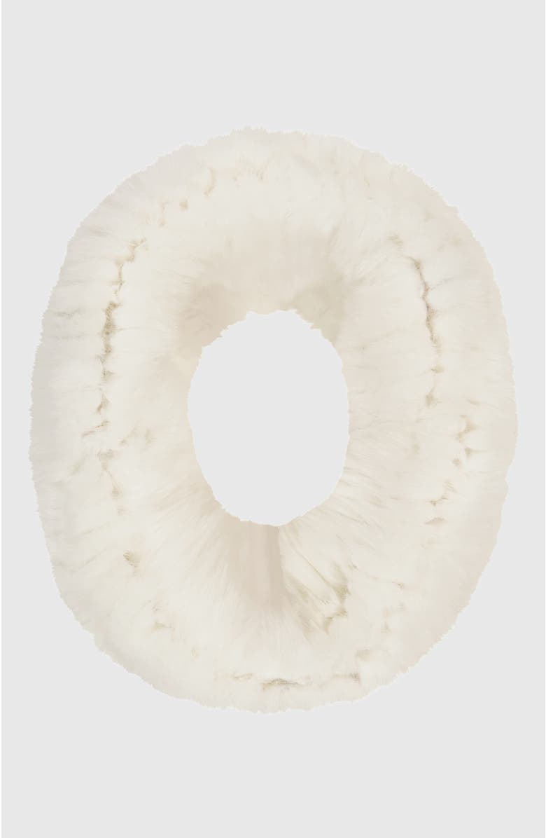 Lyla Grant Fur-Free Rex Rabbit (Faux Fur) Knit Cowl, Alternate, color, White