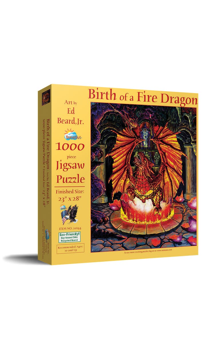 Sunsout Birth of a Fire Dragon 1000 piece Jigsaw Puzzle for Adults, Main, color, Multicolor