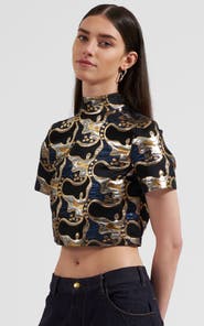 La DoubleJ Juliet Crop Top Embroidered