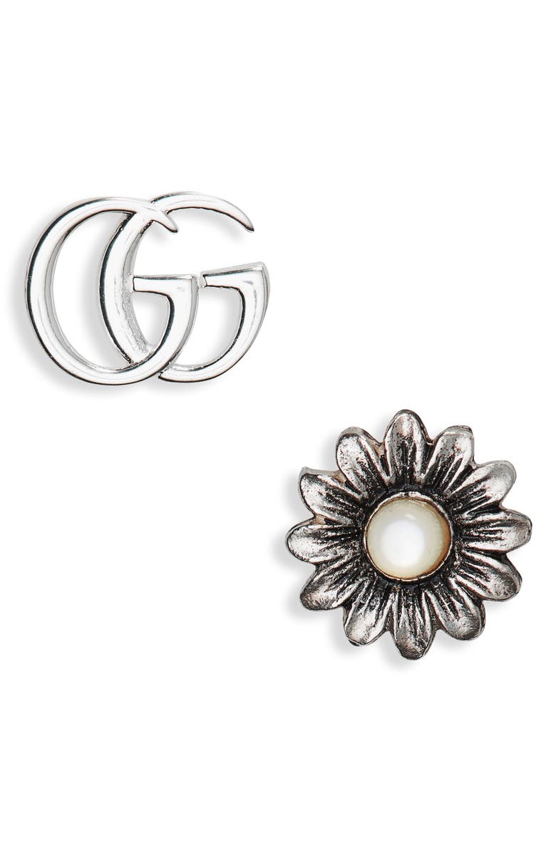 Gucci GG Mismatched Stud Earrings, Main, color,