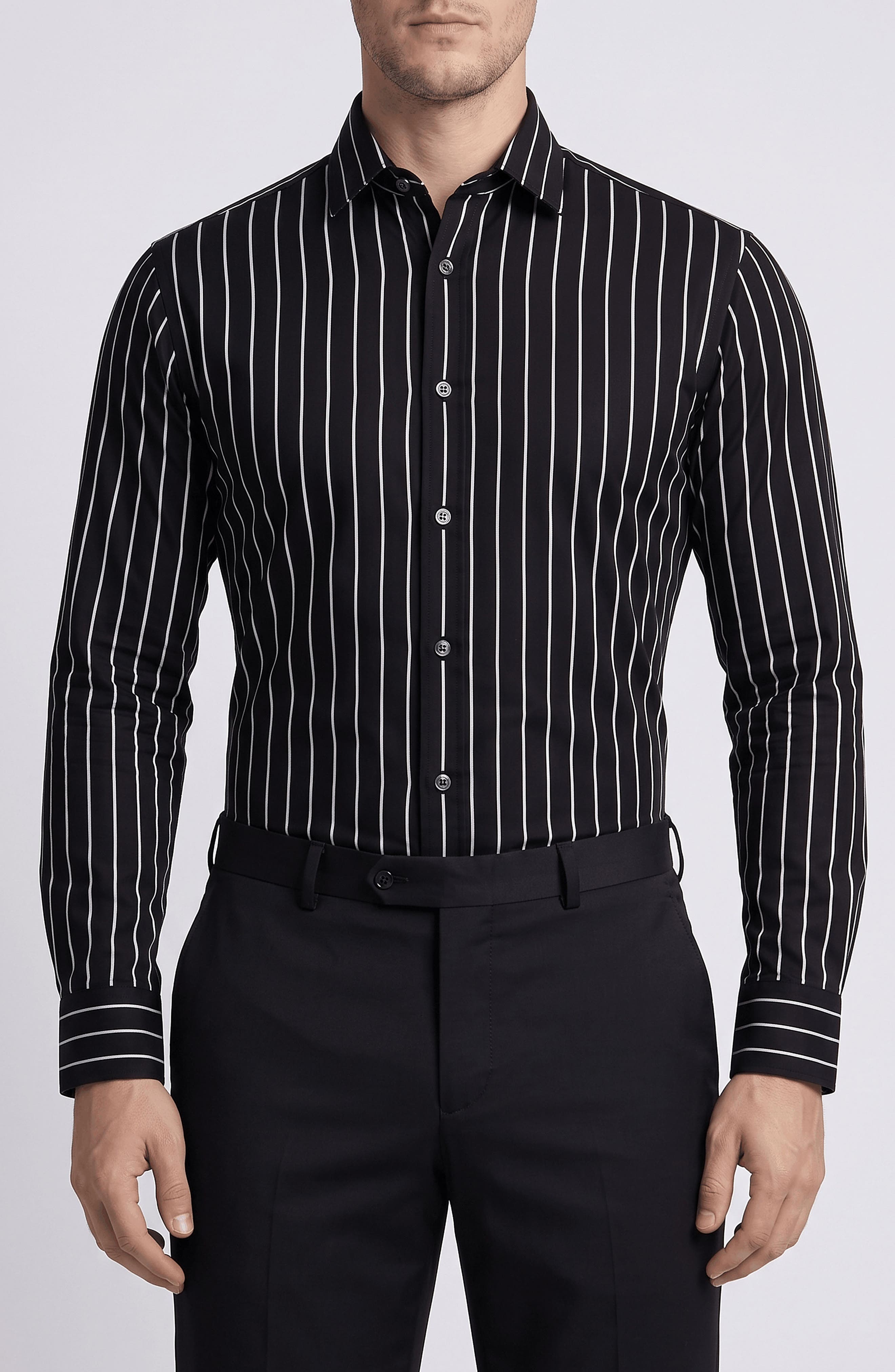 Stripe Cotton Dress Shirt
