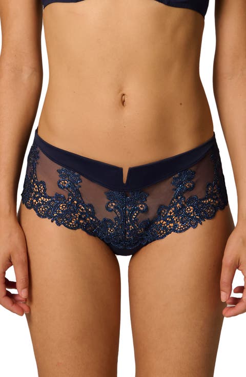 'Saga' Embroidered Boyshort Briefs