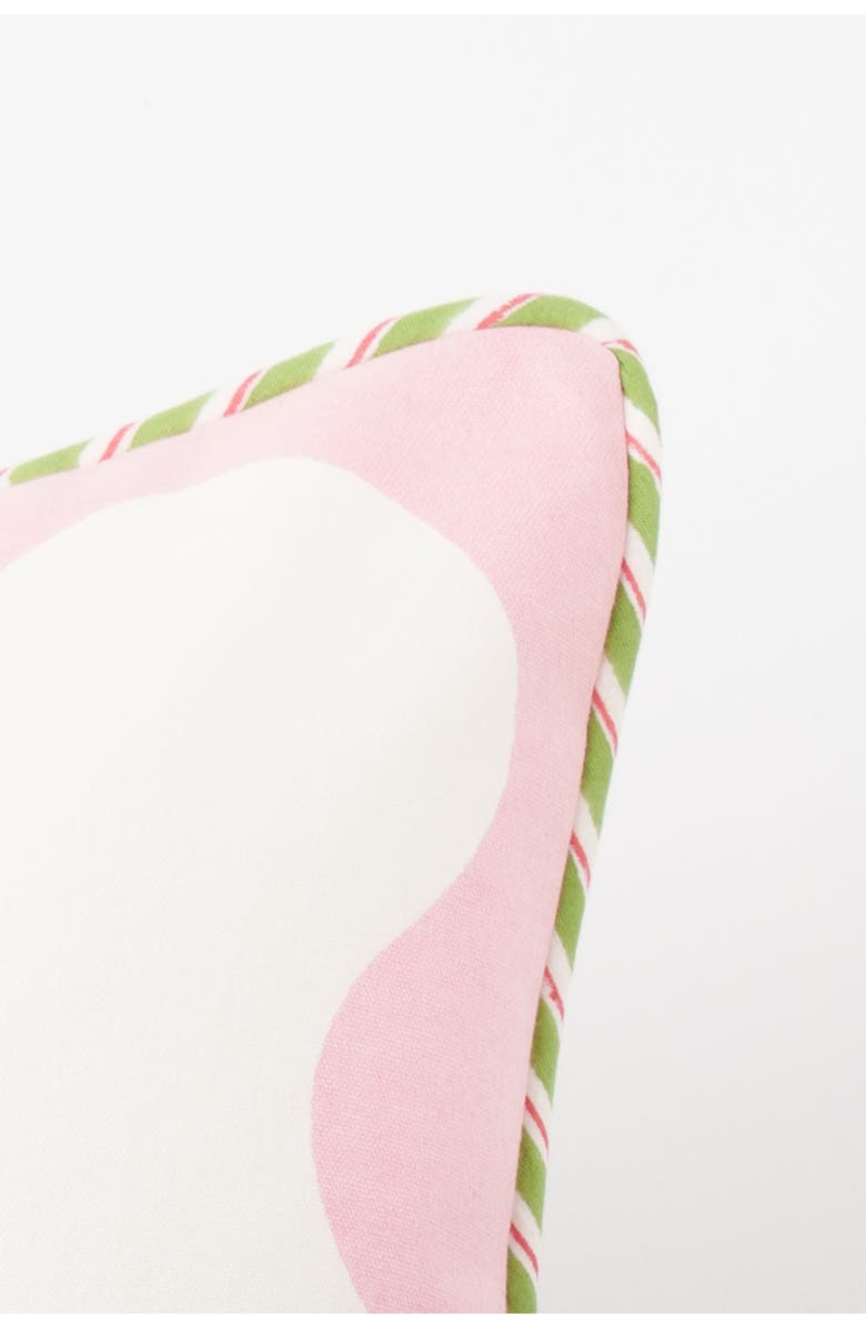 Inner Child Pink Scallop Flora Blockprint Pillow - Cover Only, Alternate, color, Pink Scallop