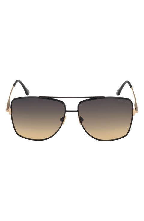 Reggie 61mm Gradient Aviator Sunglasses