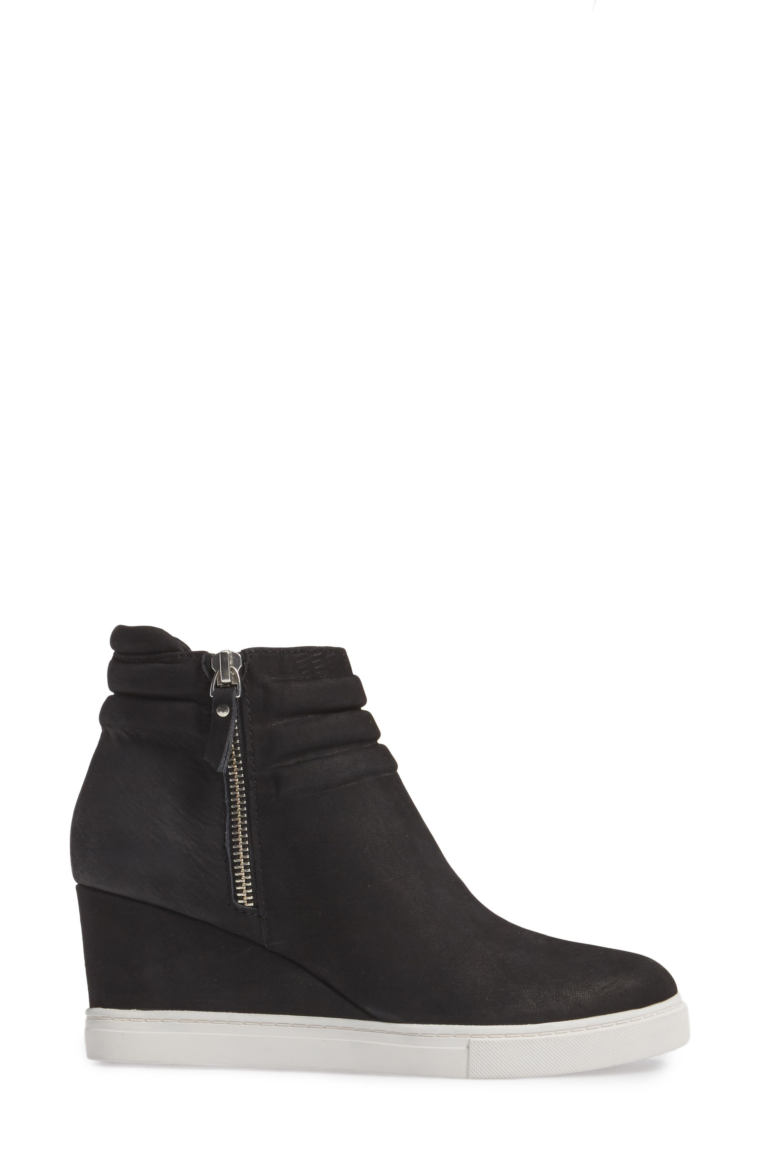 Linea Paolo Frieda Wedge Bootie, Alternate, color, Black Leather