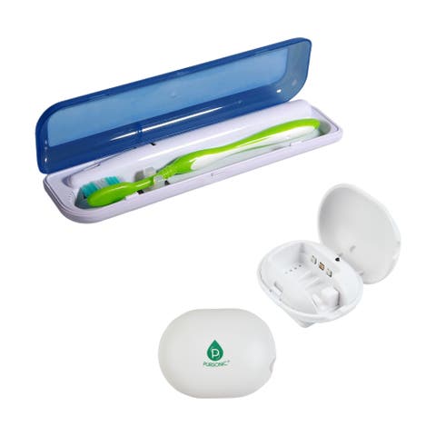 UV Toothbrush Sanitizer & Portable Toothbrush Sterilizer Bundle - Dual Protection for a Cleaner Smile Anywhere