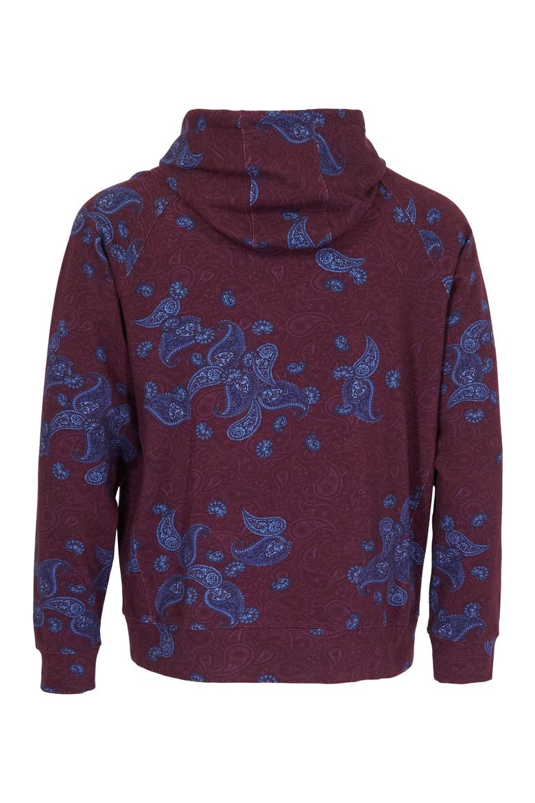 Hank Brushed Interlock Hoodie, Alternate, color, Montgat Paisley Plum