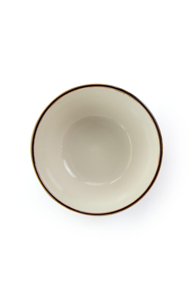 Elama Contessa 16 Piece Embossed Scalloped Stoneware Dinnerware Set, Alternate, color, White