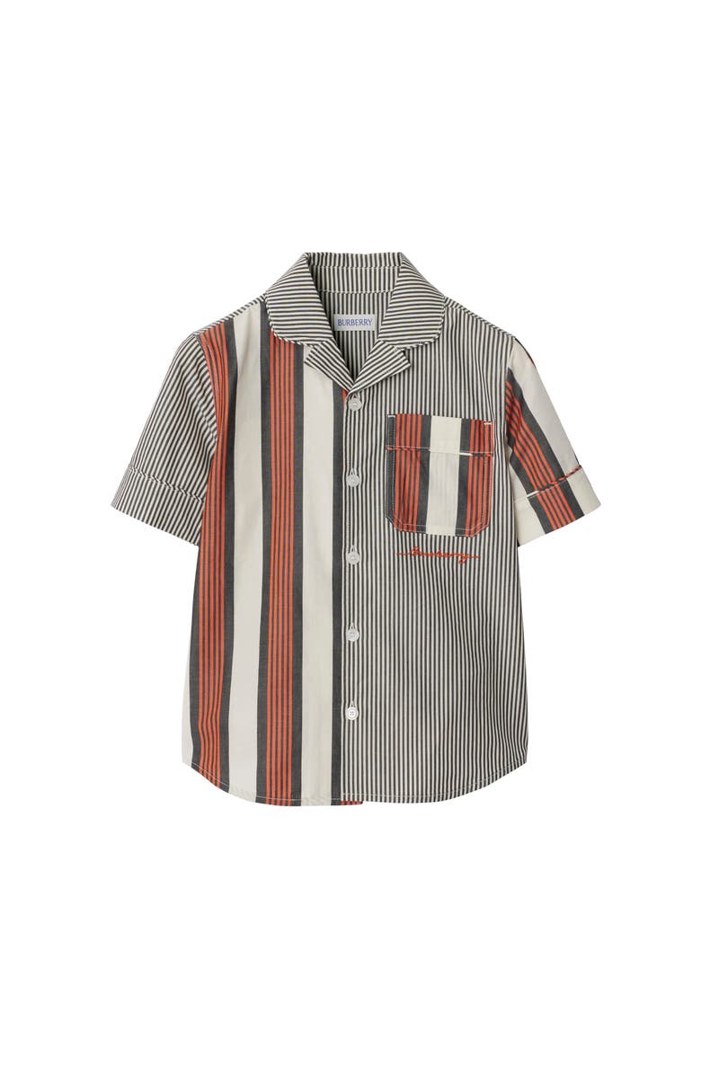 Burberry Striped Cotton Shirt, Main, color, 
