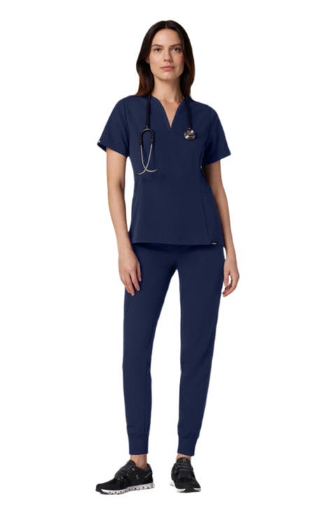 JAANUU Silex Women's 6-Pocket Slim Mid-Rise Scrub Jogger