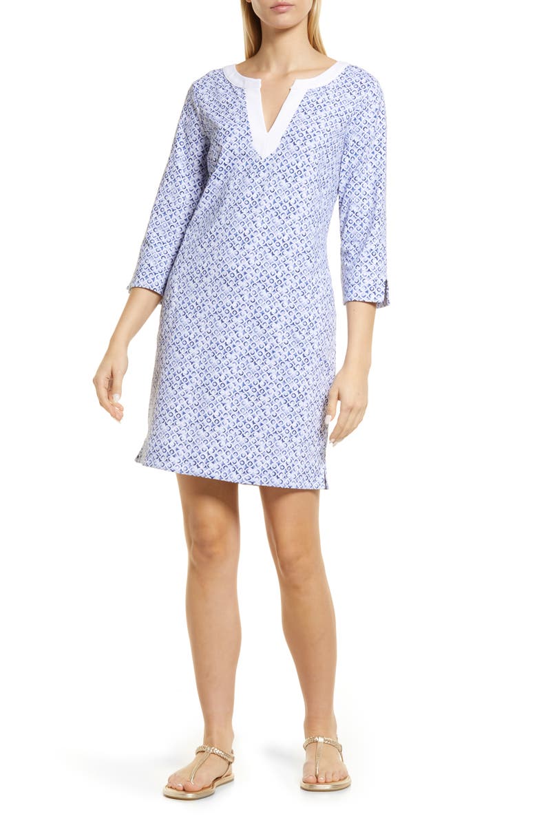 Tommy Bahama Aubrey Tile Print Tunic Dress, Main, color,