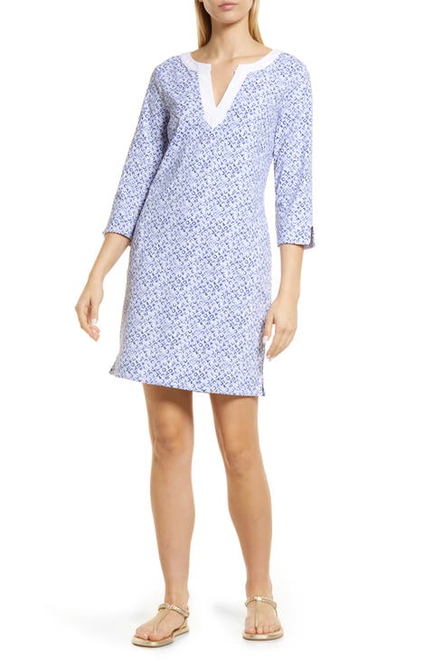 Aubrey Tile Print Tunic Dress