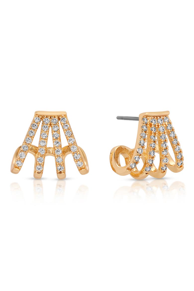 Angel Wings Drop Earrings, Main, color, GOLD