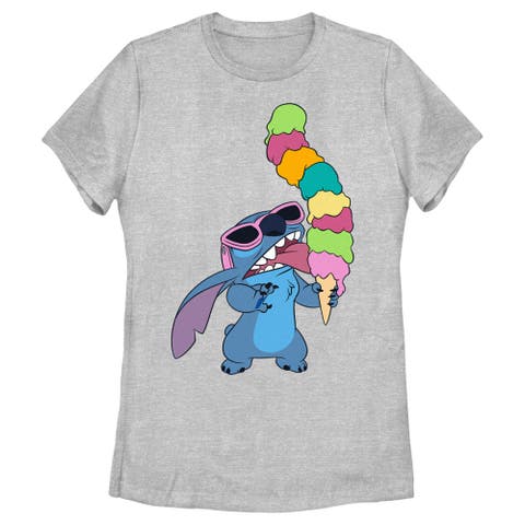 Women's Lilo & Stitch Ice Cream Lover Stitch  Graphic T-Shirt