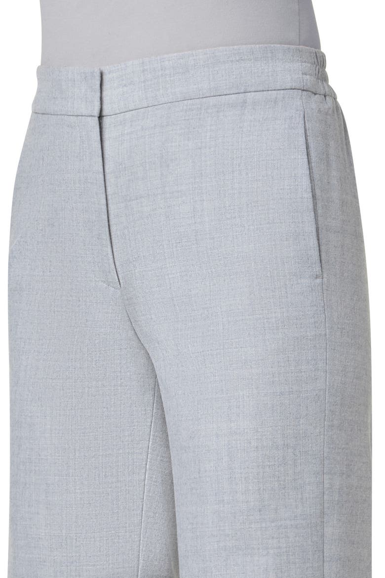 Marla Stretch Wool Flannel Straight Leg Pants, Alternate, color, SILVER