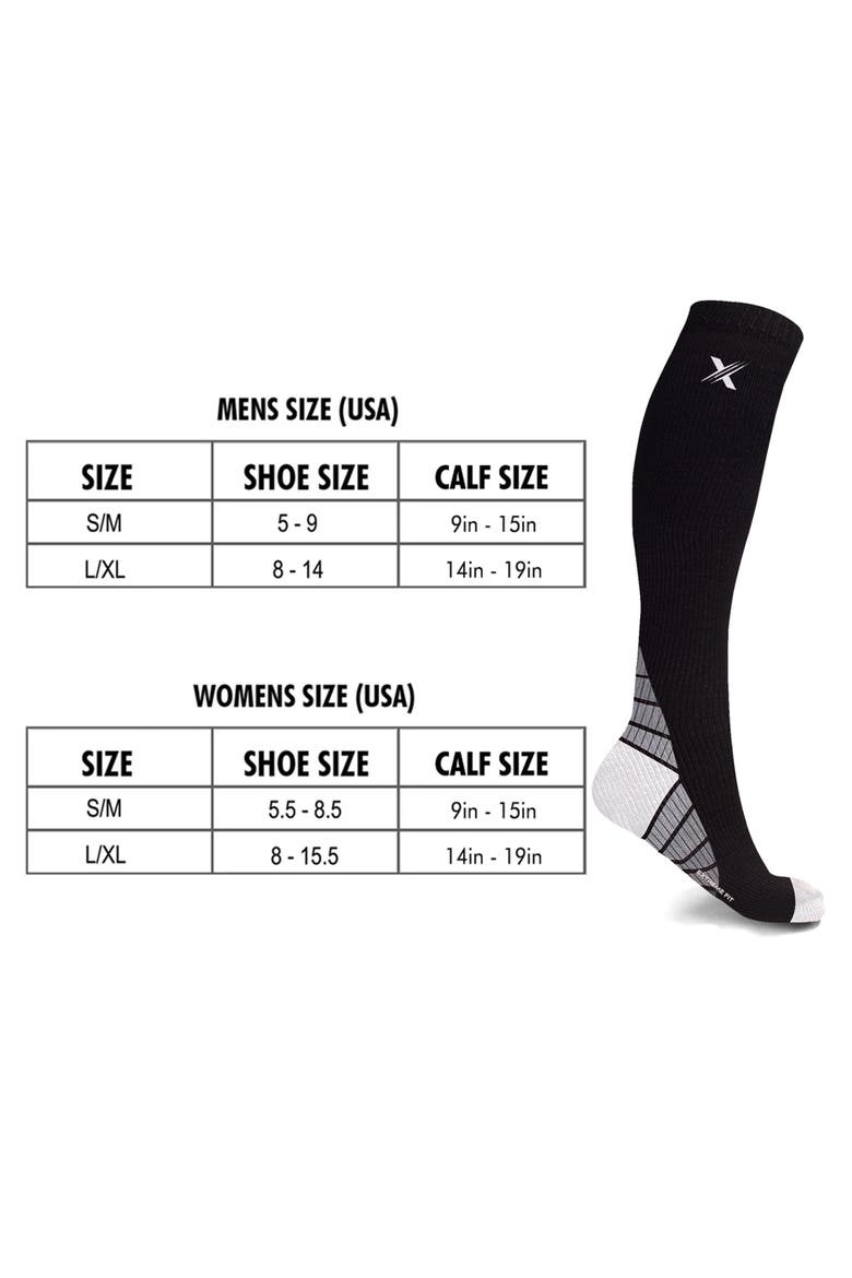 Gender Inclusive Assorted 6-Pack Premium Compression Socks, Alternate, color, BLACK ASSORTED