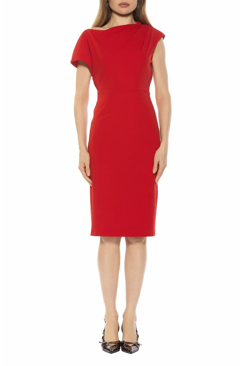 Althea Sheath Dress, Main, color, RED