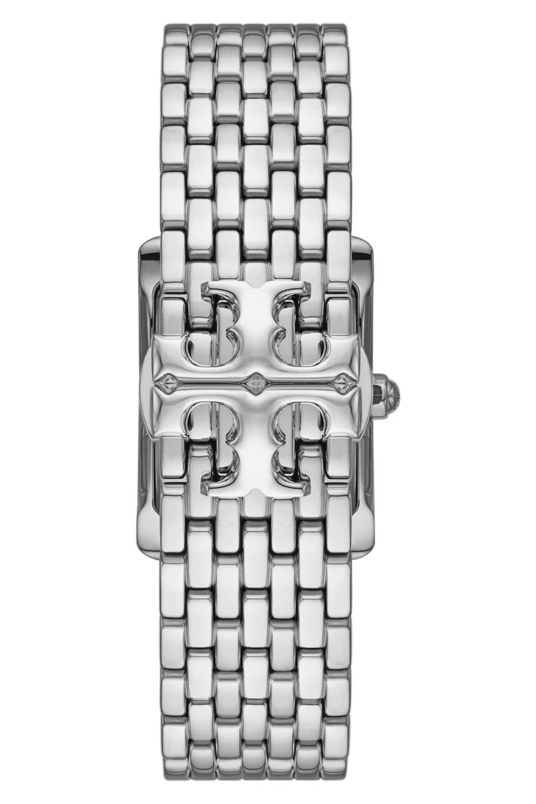 Eleanor Stainless Steel Bracelet Watch, 25mm x 34mm, Alternate, color, SILVER