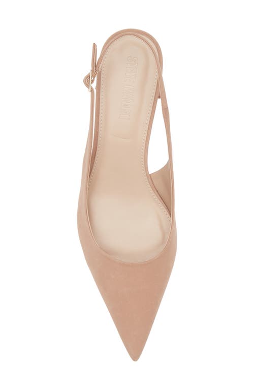 Steve Madden Robyn Pointed Toe Slingback Pump In Tan Nubuck