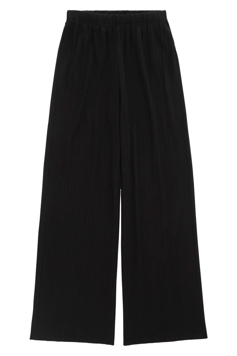 Koda Crinkle Wide Leg Pants, Alternate, color, SUPER BLACK
