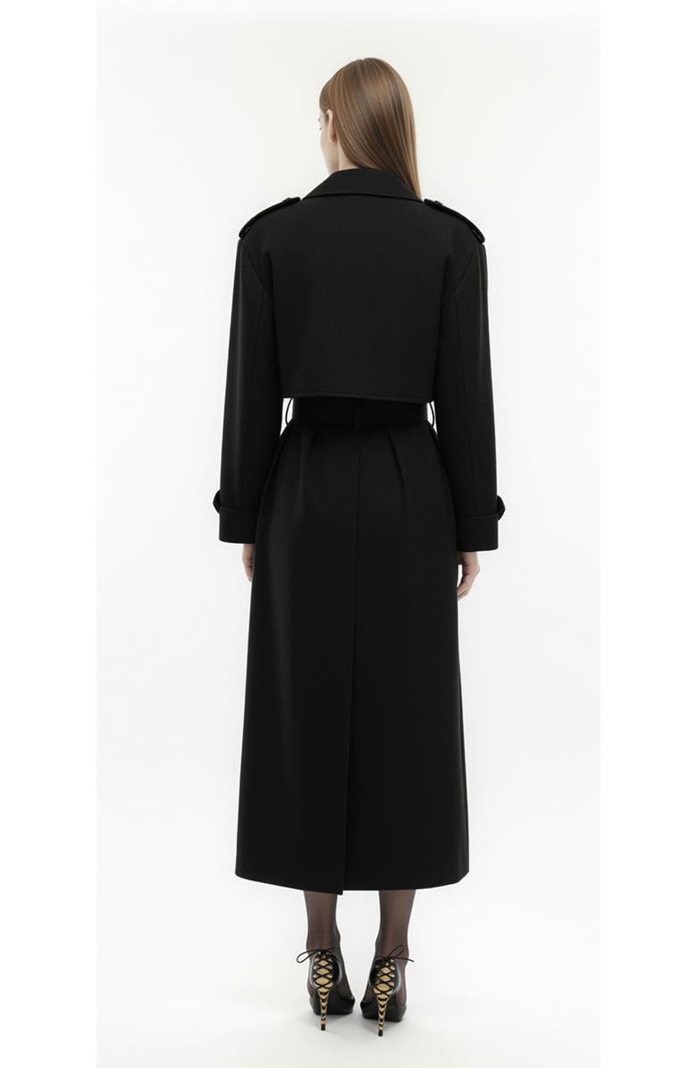 Mother of All Brooklyn Long Trench Coat, Alternate, color, Black