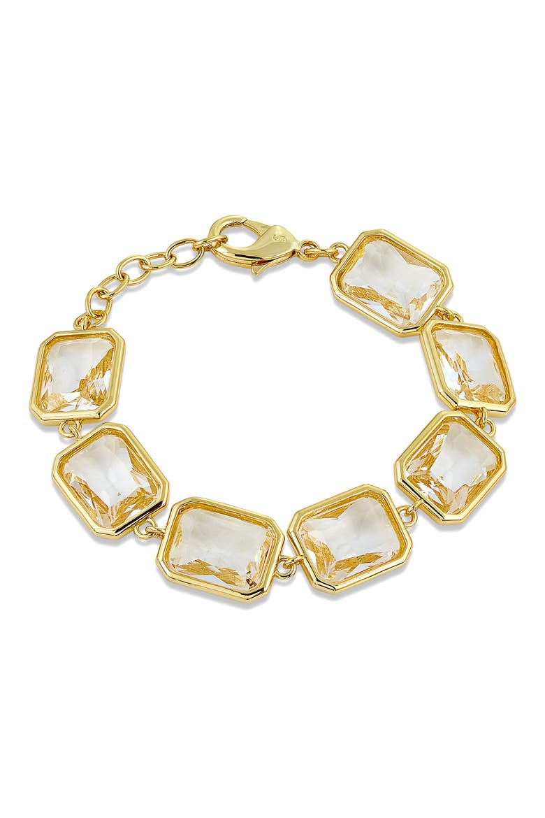 Bold CZ Flex Link Bracelet, Main, color, YELLOW