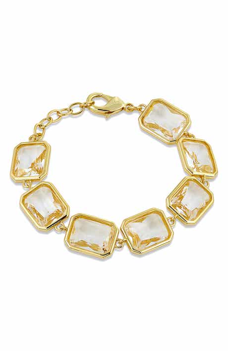 SAVVY CIE JEWELS Bold CZ Flex Link Bracelet