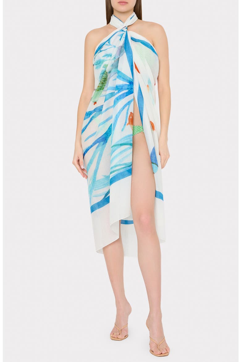 Under the Ocean Cover-Up Sarong, Alternate, color, BLUE MULTI